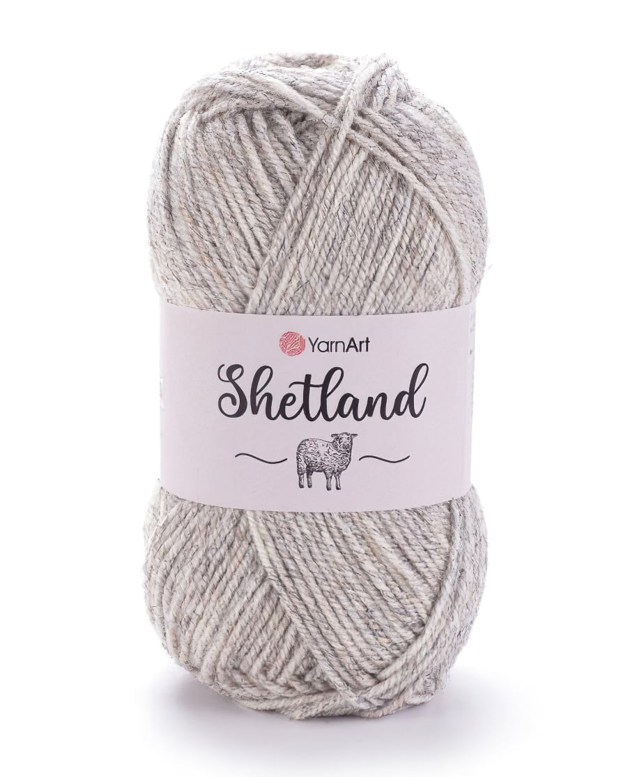 YarnArt pletací příze YarnArt SHETLAND 535 šedá žíhaná, klasická 100g/220m