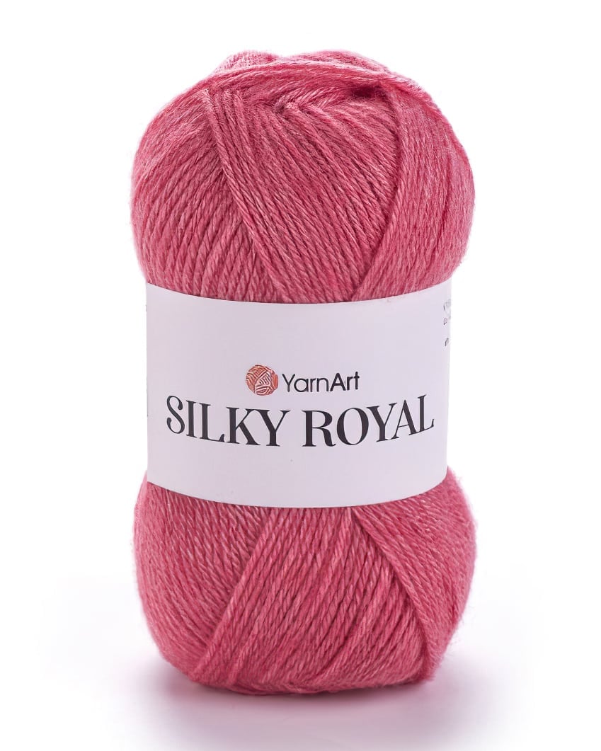 YarnArt pletací příze YarnArt SILKY ROYAL 432 tmavě růžová, klasická 50g/140m