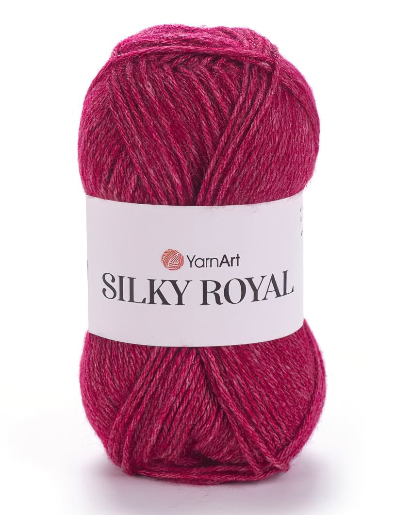 YarnArt pletací příze YarnArt SILKY ROYAL 433 malinová, klasická 50g/140m