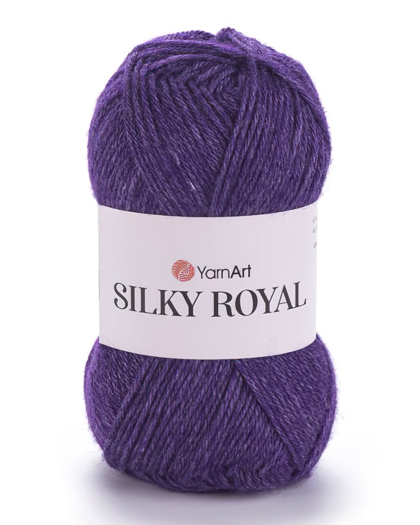 YarnArt pletací příze YarnArt SILKY ROYAL 434 tmavě fialová, klasická 50g/140m