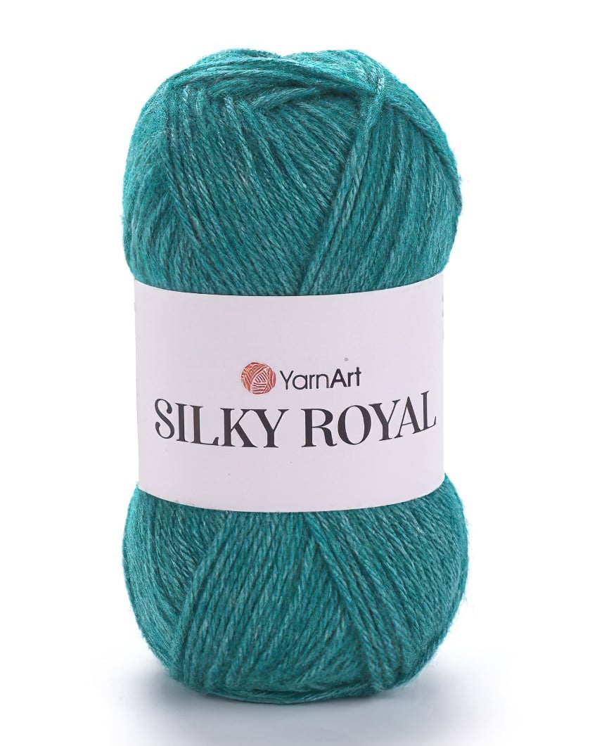 YarnArt pletací příze YarnArt SILKY ROYAL 439 tyrkysová, klasická 50g/140m