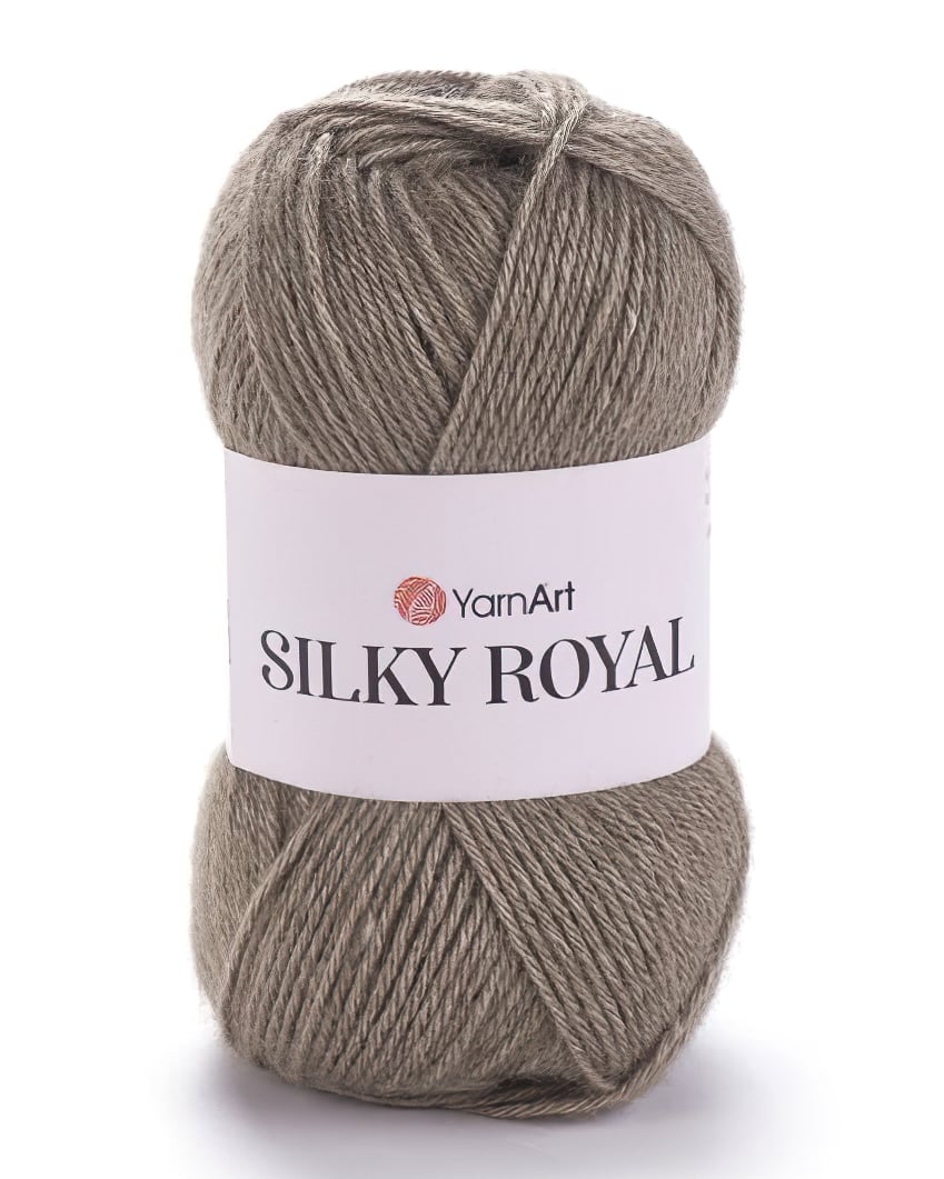 YarnArt pletací příze YarnArt SILKY ROYAL 442 světle hnědá, klasická 50g/140m