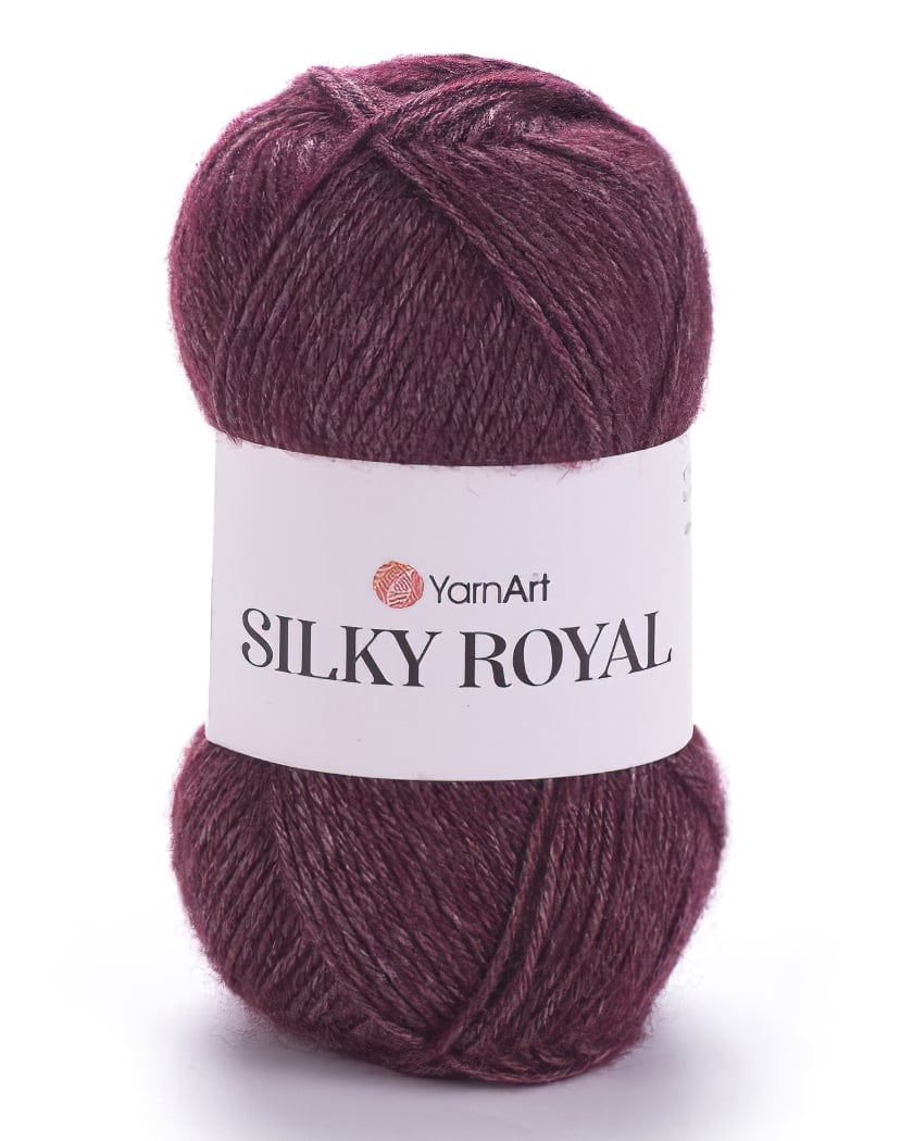 YarnArt pletací příze YarnArt SILKY ROYAL 444 vínová, klasická 50g/140m