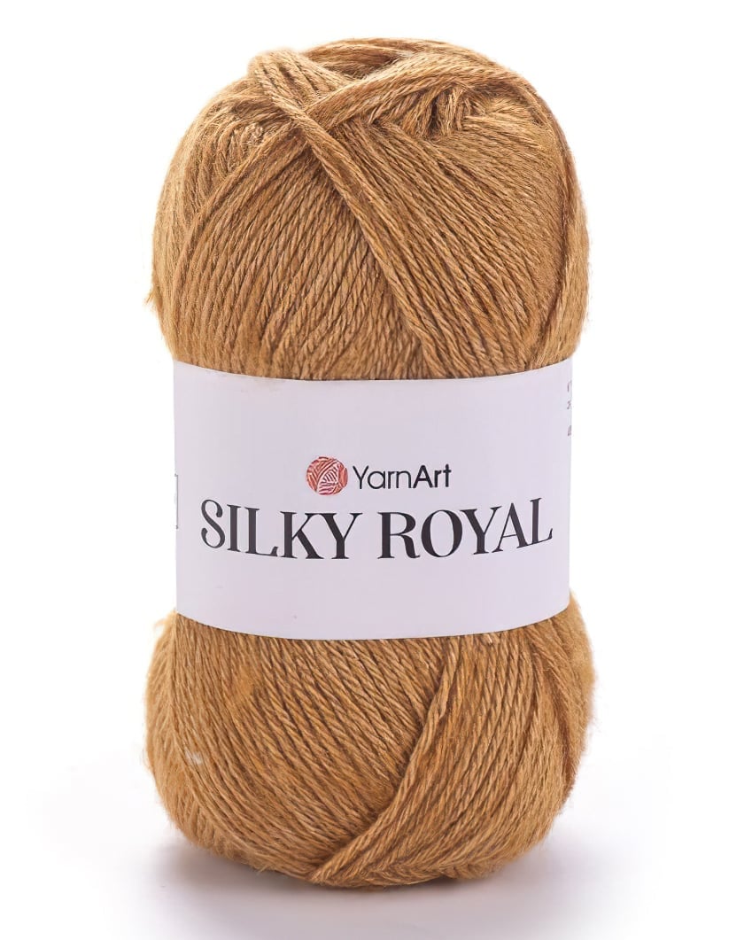 YarnArt pletací příze YarnArt SILKY ROYAL 445 medová, klasická 50g/140m