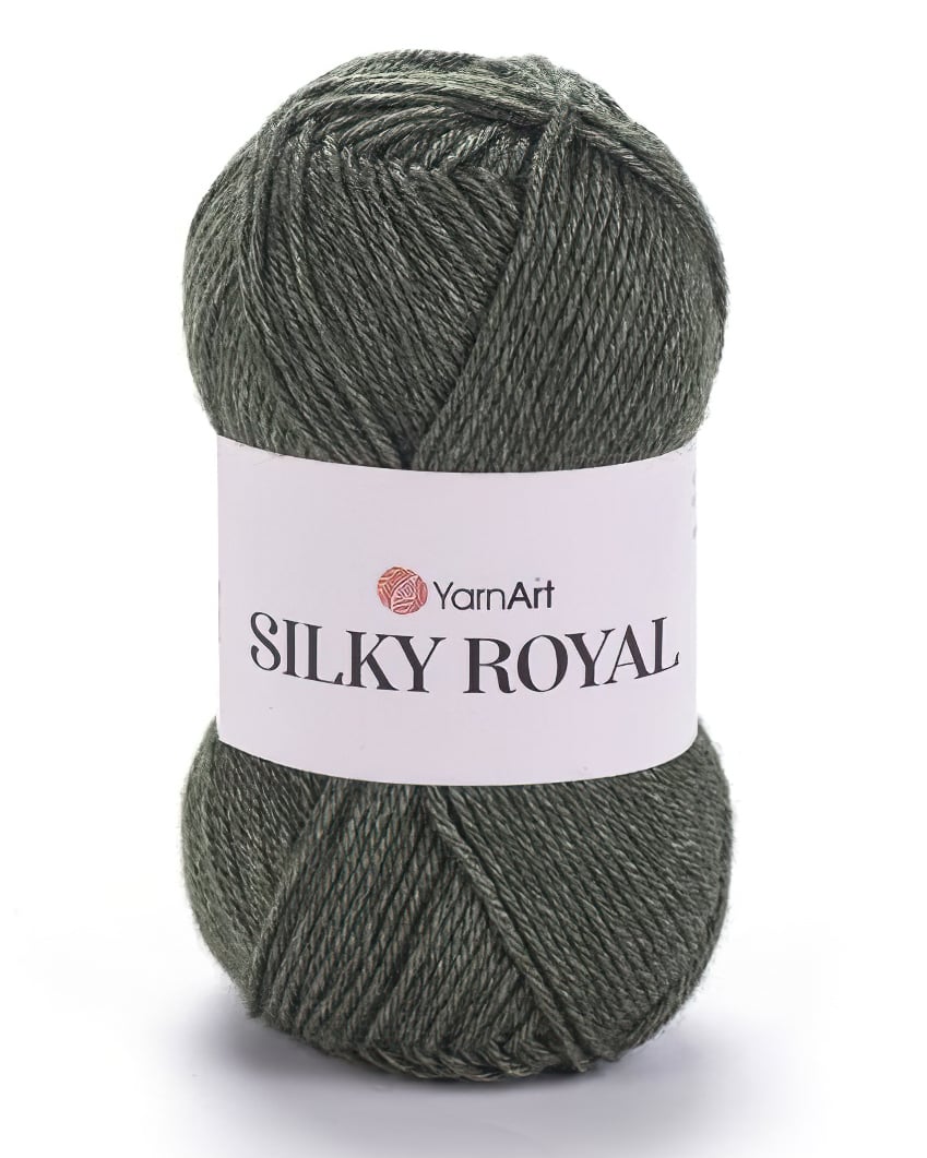 Levně YarnArt pletací příze YarnArt SILKY ROYAL 446 zelená, klasická 50g/140m