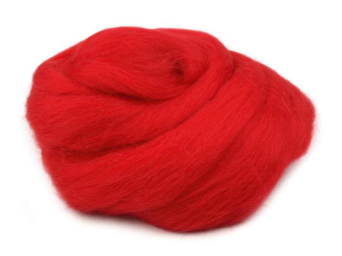 InBIO Vlna na plstění / ovčí rouno česané, 730340/10 20g, červená
