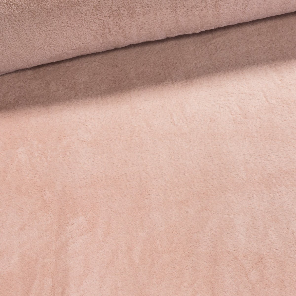 Plyš / mikroplyš 022, oboustranný, jednobarevná pudrová, š.150cm (látka v metráži)