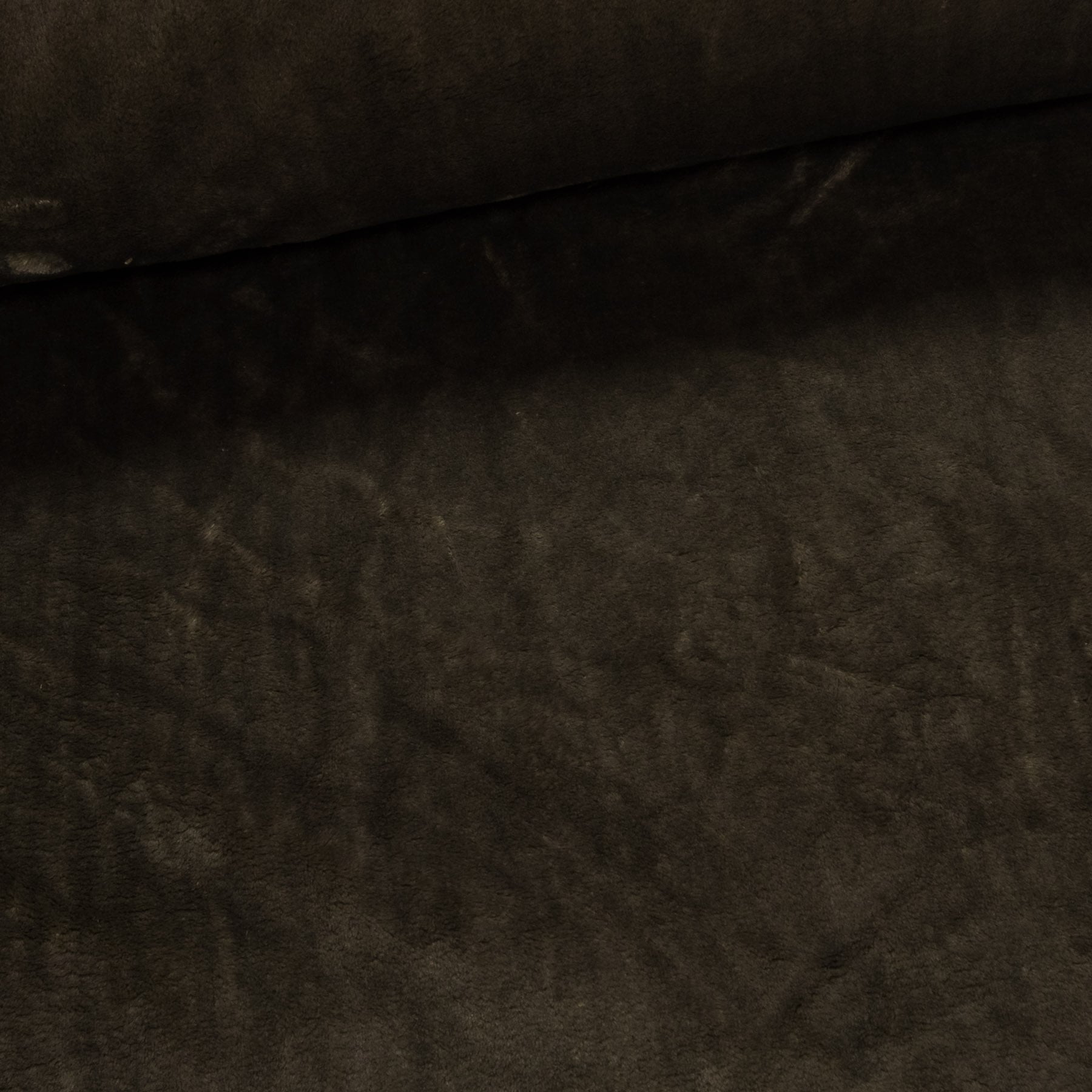 Plyš / mikroplyš 026, oboustranný, jednobarevný béžovo-šedá khaki, š.150cm (látka v metráži)