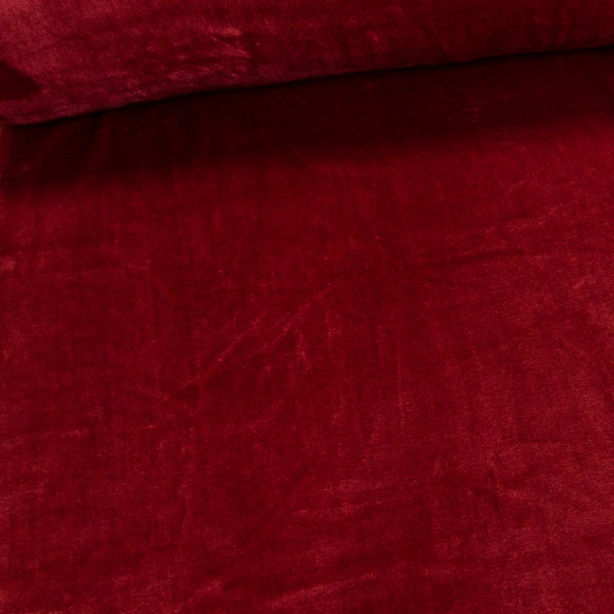 Plyš / mikroplyš 031, oboustranný, jednobarevná cihlově červená, š.150cm (látka v metráži)