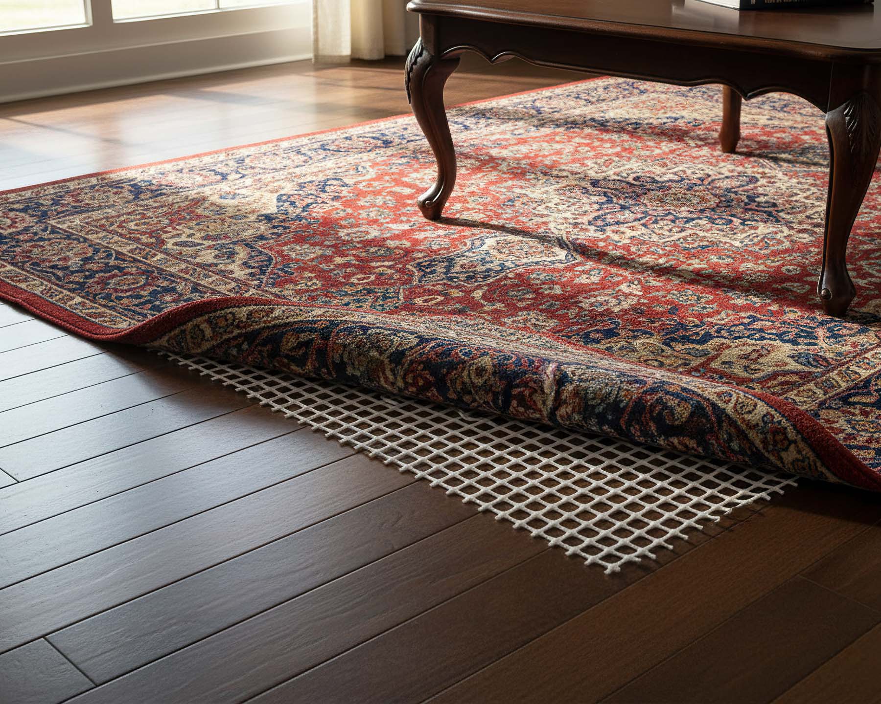 Protiskluzová podložka pod koberec / předložky do koupelny ANTI-SLIP, krémová, šířka 120 cm (látka v metráži)