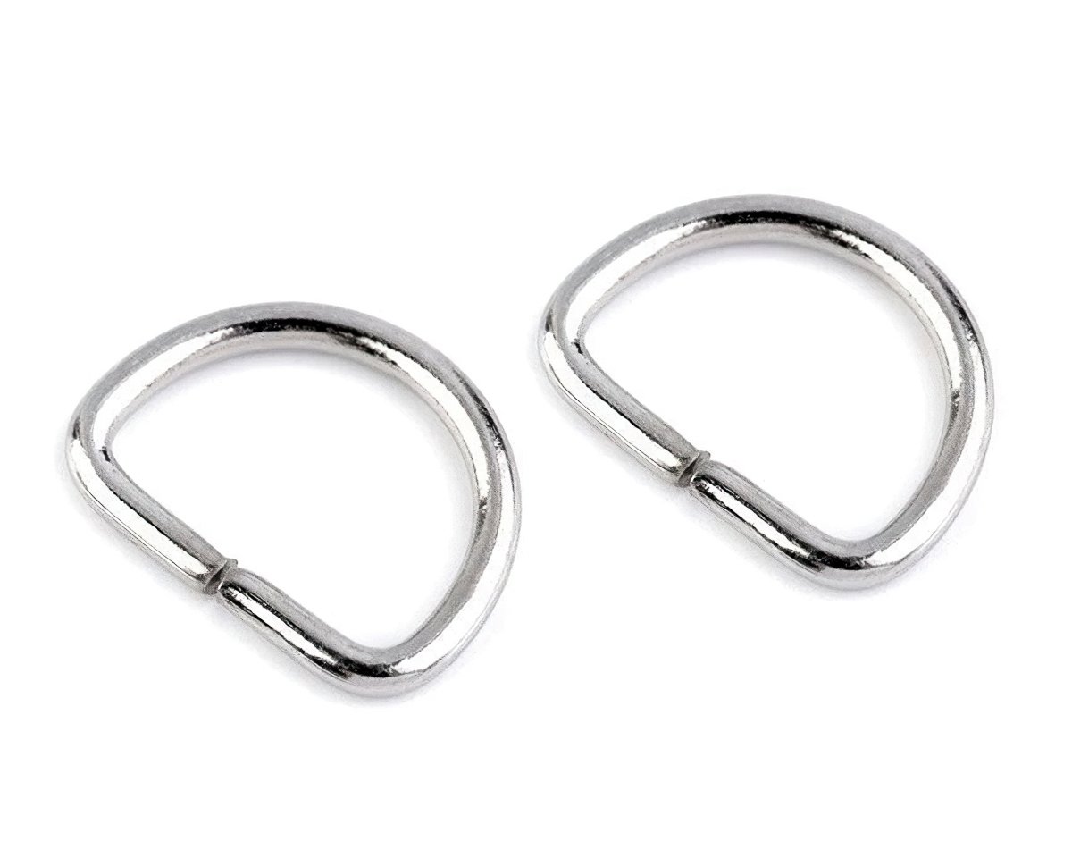 Polokroužek na koženou galanterii š.20 mm 01 nikl, stříbrná