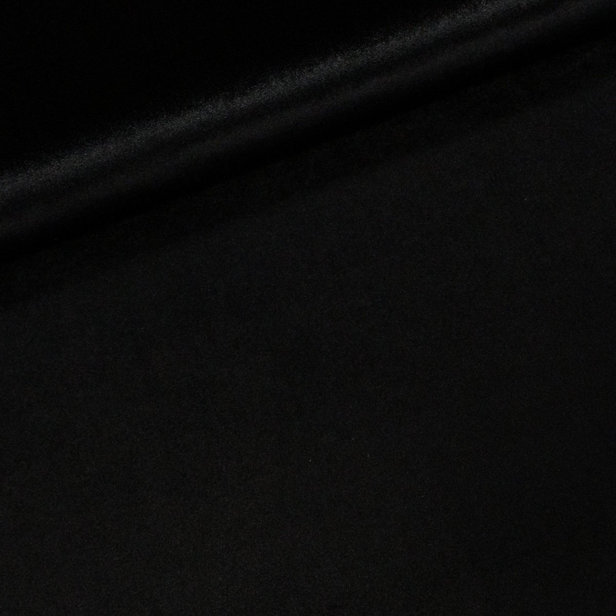 Polyesterový úplet / samet VELVET UNI jednobarevný černý, š.150cm (látka v metráži)