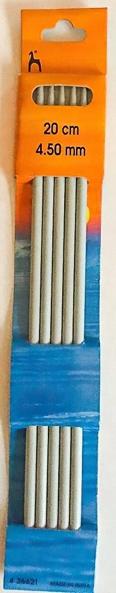 Pony ponožková jehlice PONY, hliníková, 5 kusů, délka 20cm, velikost 4,5mm