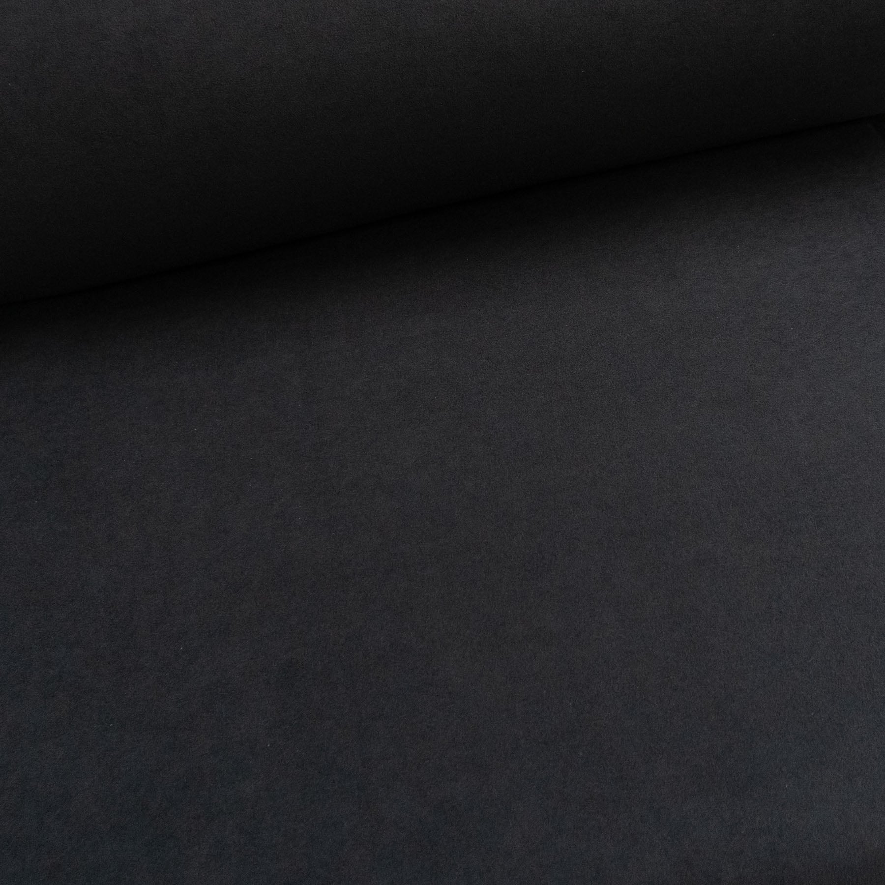 TextilCentrum.cz Potahová látka na stropnici do auta AUTOMOTIVE HEADLINER VELUR BLACK, černá s chloupkem a molitanem, mesh lining, š.180cm (látka v metráži)