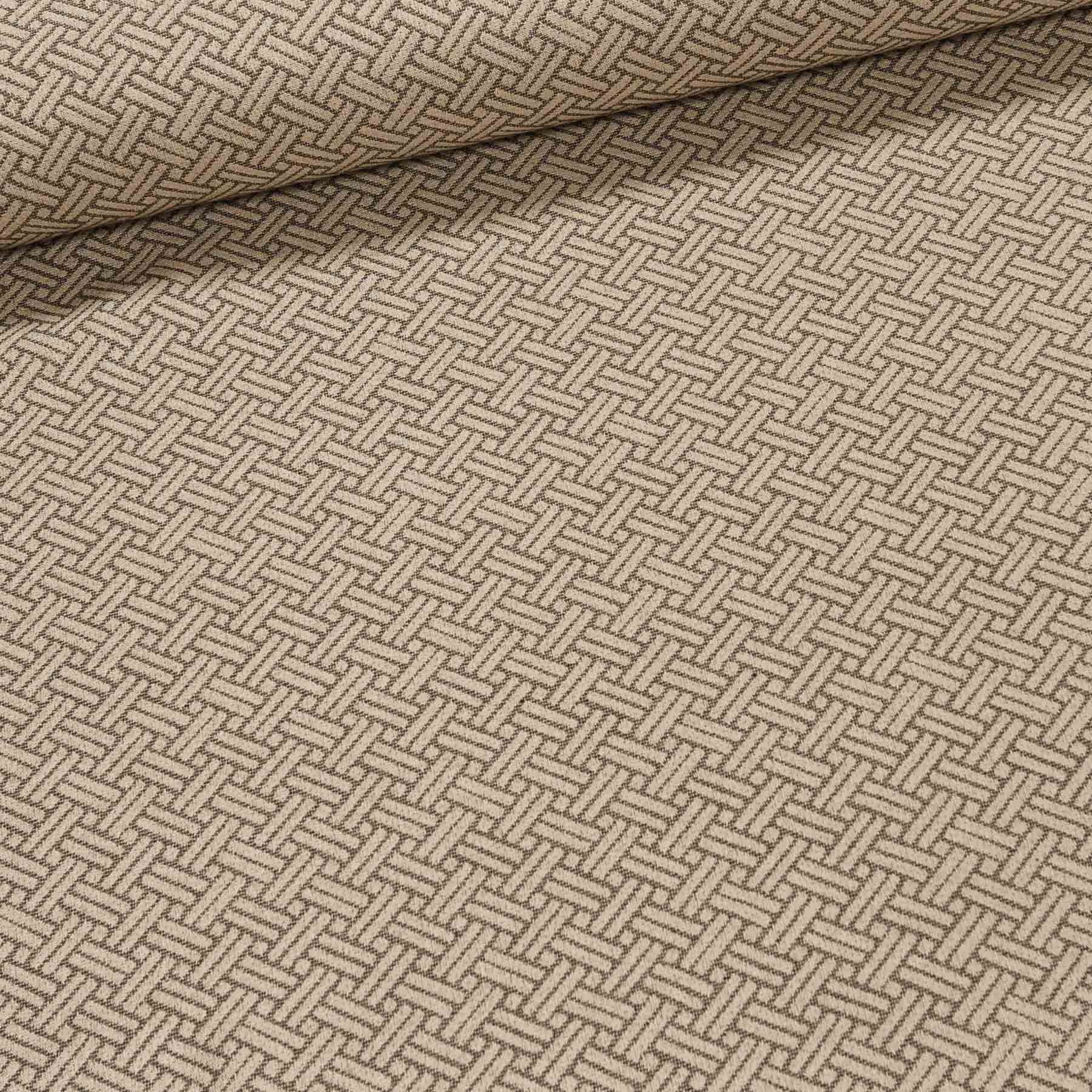 Mantis potahová látka PL1, hnědý vzor, šikmé čárky, š.140cm (látka v metráži)