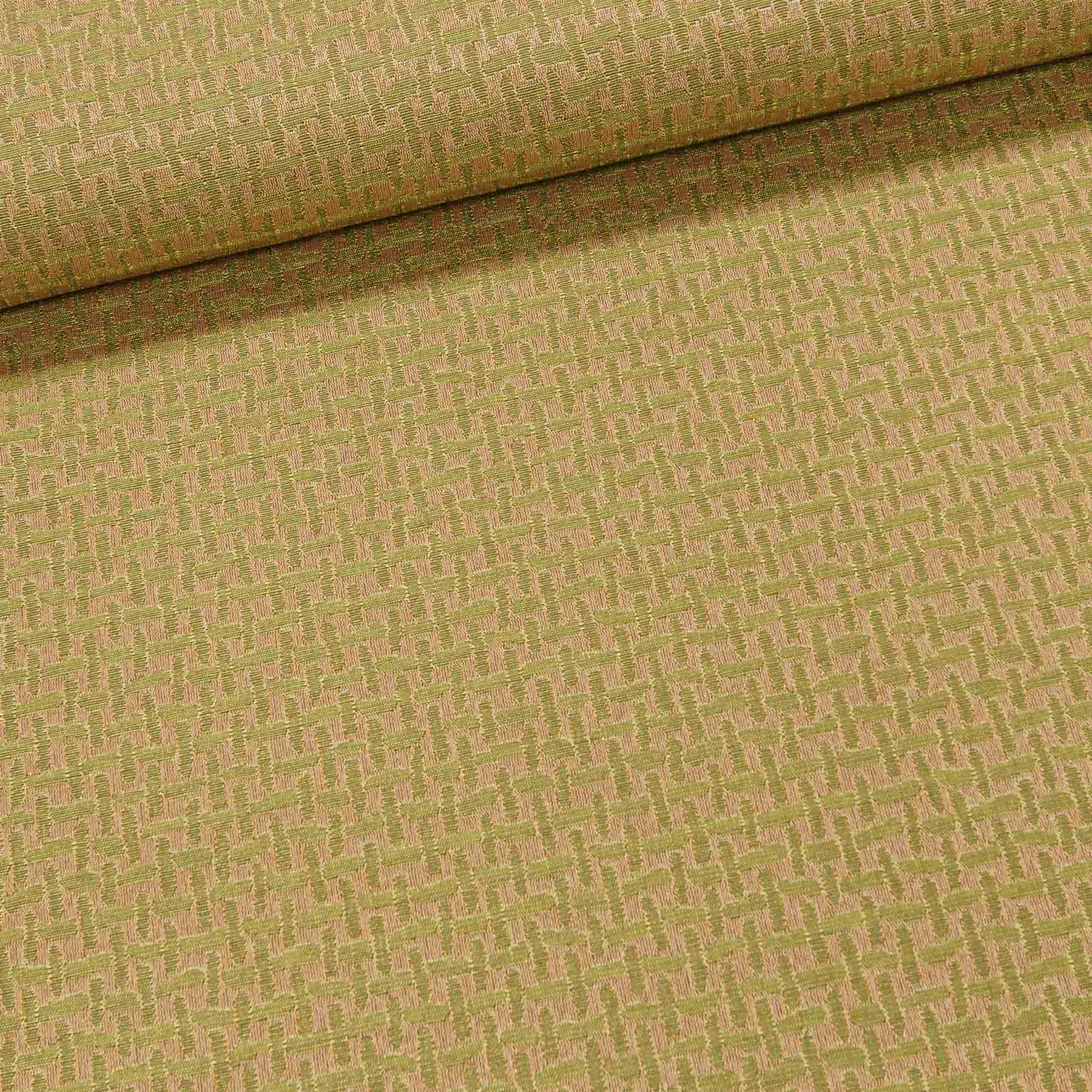 Mantis potahová látka PL5, béžovo-zelené čárky, š.140cm (látka v metráži)