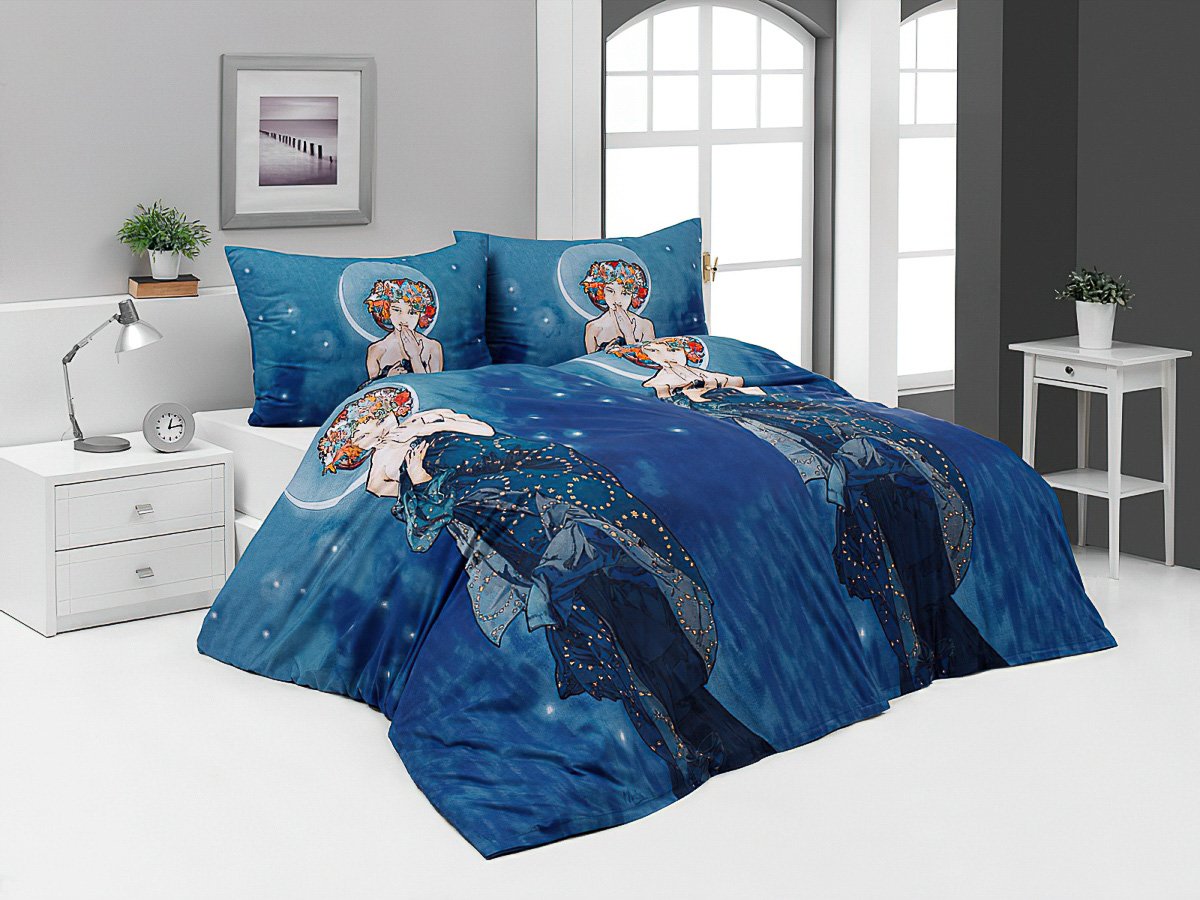 Bavlněné ložní povlečení Matějovský Alfons Mucha MOON