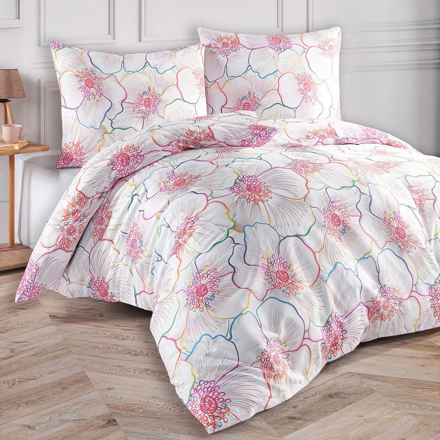 TipTrade s.r.o. Saténové povlečení Bloom Varianta: Velikost: 140x200 + 70x90 cm