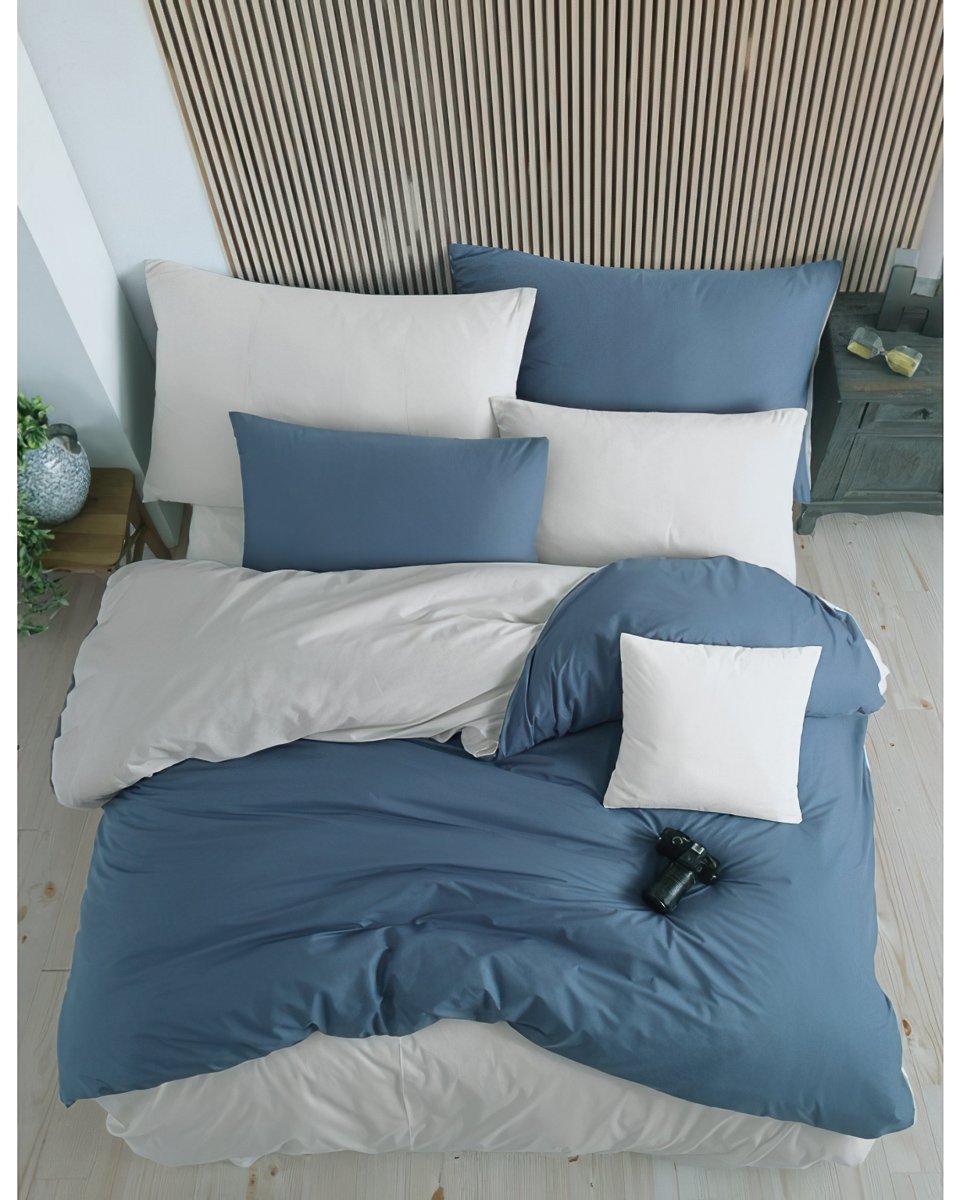 TipTrade s.r.o. Bavlněné povlečení Color Petrolejovo Smetanové Varianta: Velikost: 140x200 + 70x90 cm