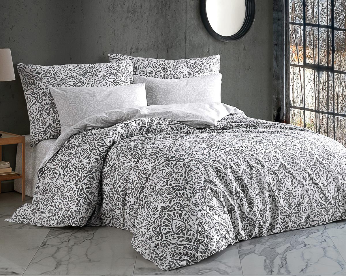 TipTrade s.r.o. Bavlněné povlečení Hanzade Černé Varianta: Velikost: 140x200 + 70x90 cm