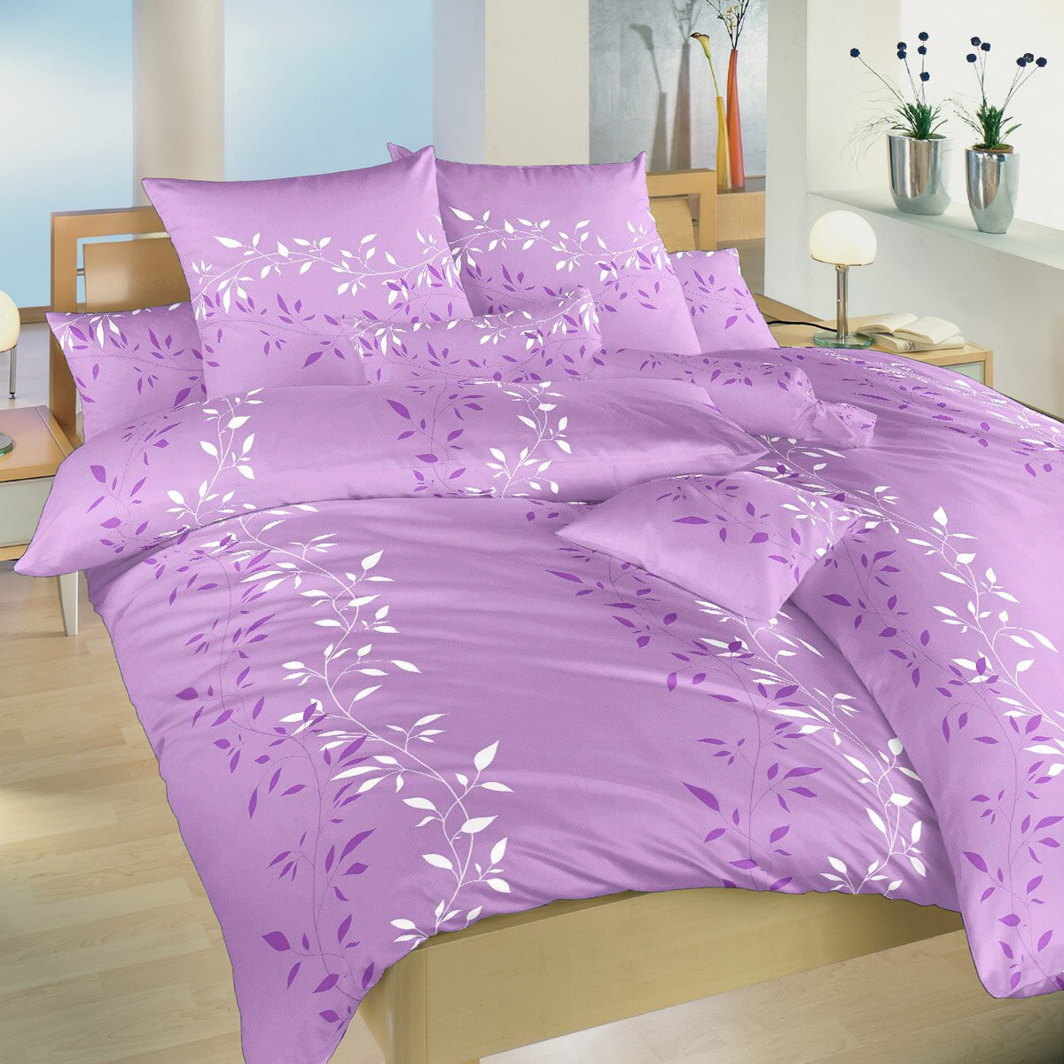 Dadka Povlečení krep Mandevila fialová Varianta: Povlečení krep Mandevila fialová 140x200, 70x90 cm