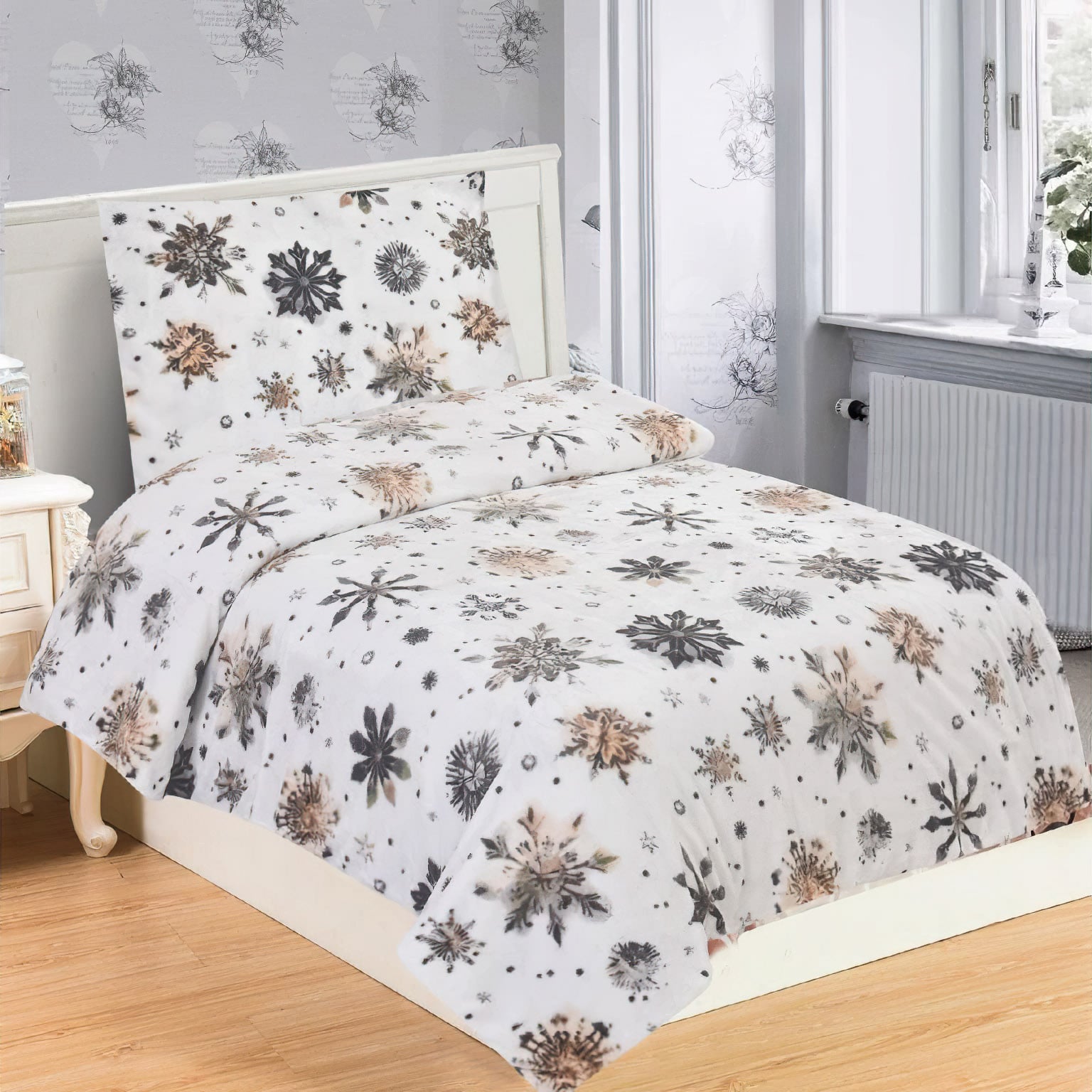 Jahu Povlečení mikroflanel Nord flake Varianta: Povlečení mikroflanel Nord flake 140x200, 70x90 cm