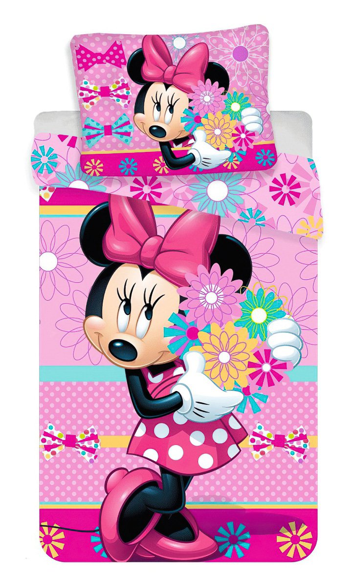 Jerry Fabrics Povlečení Minnie Bows and Flowers Varianta: Povlečení Minnie Bows and Flowers 140x200, 70x90 cm