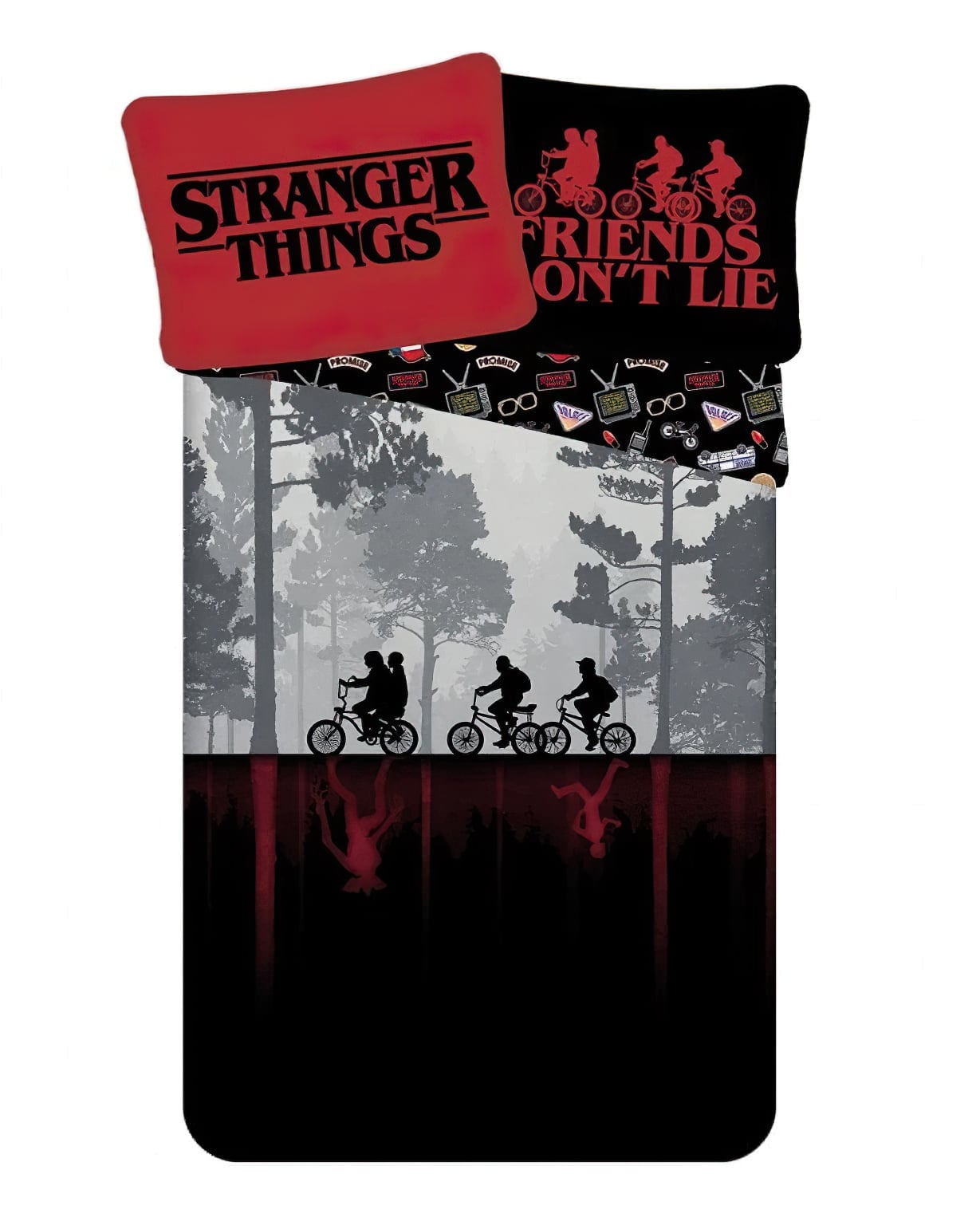 Jerry Fabrics Povlečení Stranger Things Upside Down 140x200, 70x90 cm