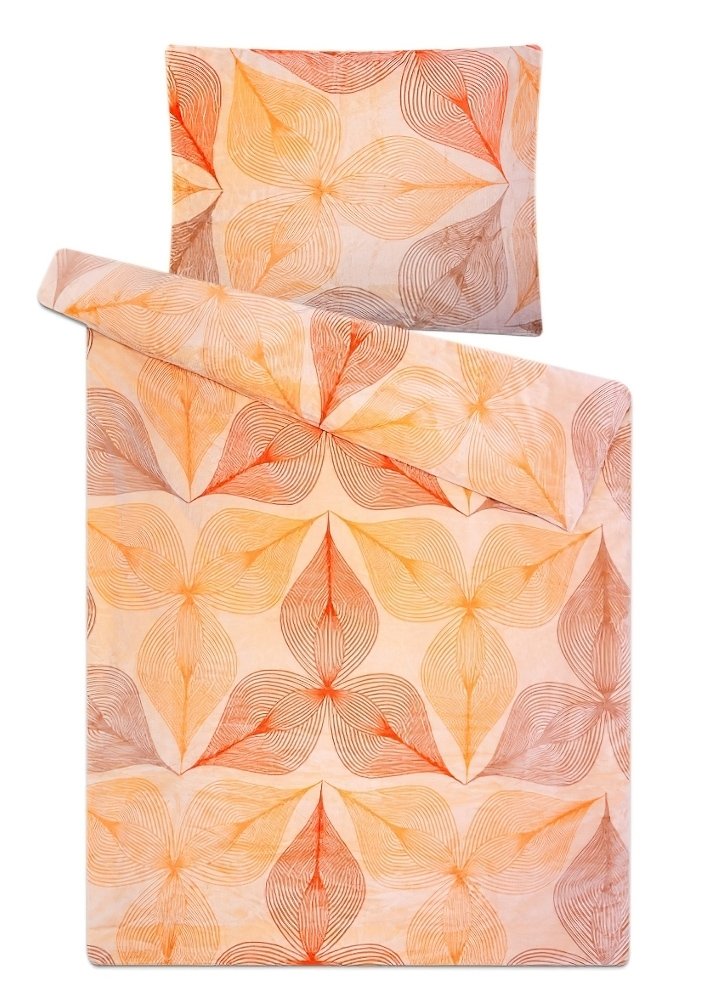 Svitap Povlečení mikroflanel Symbióza oranžová Varianta: Povlečení mikroflanel Symbióza oranžová 140x200, 70x90 cm