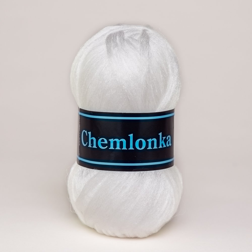 Pletací / háčkovací příze Ariadne CHEMLONKA 001 bílá, jednobarevná, 50g/250m