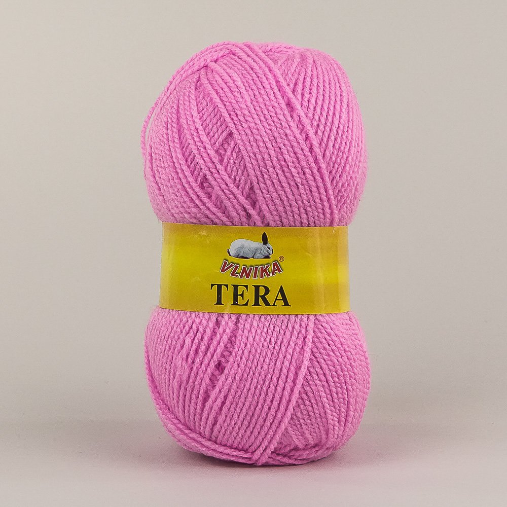 Pletací příze Vlnika TERA 125 tmavě růžová, klasická, 100g/310m