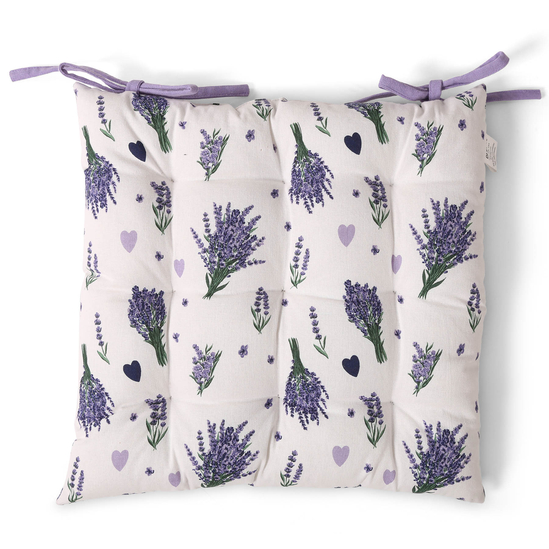 Quentin Prošívaný sedák PROVANCE 3 QK-184, levandule, fialová, čtverec 40x40cm