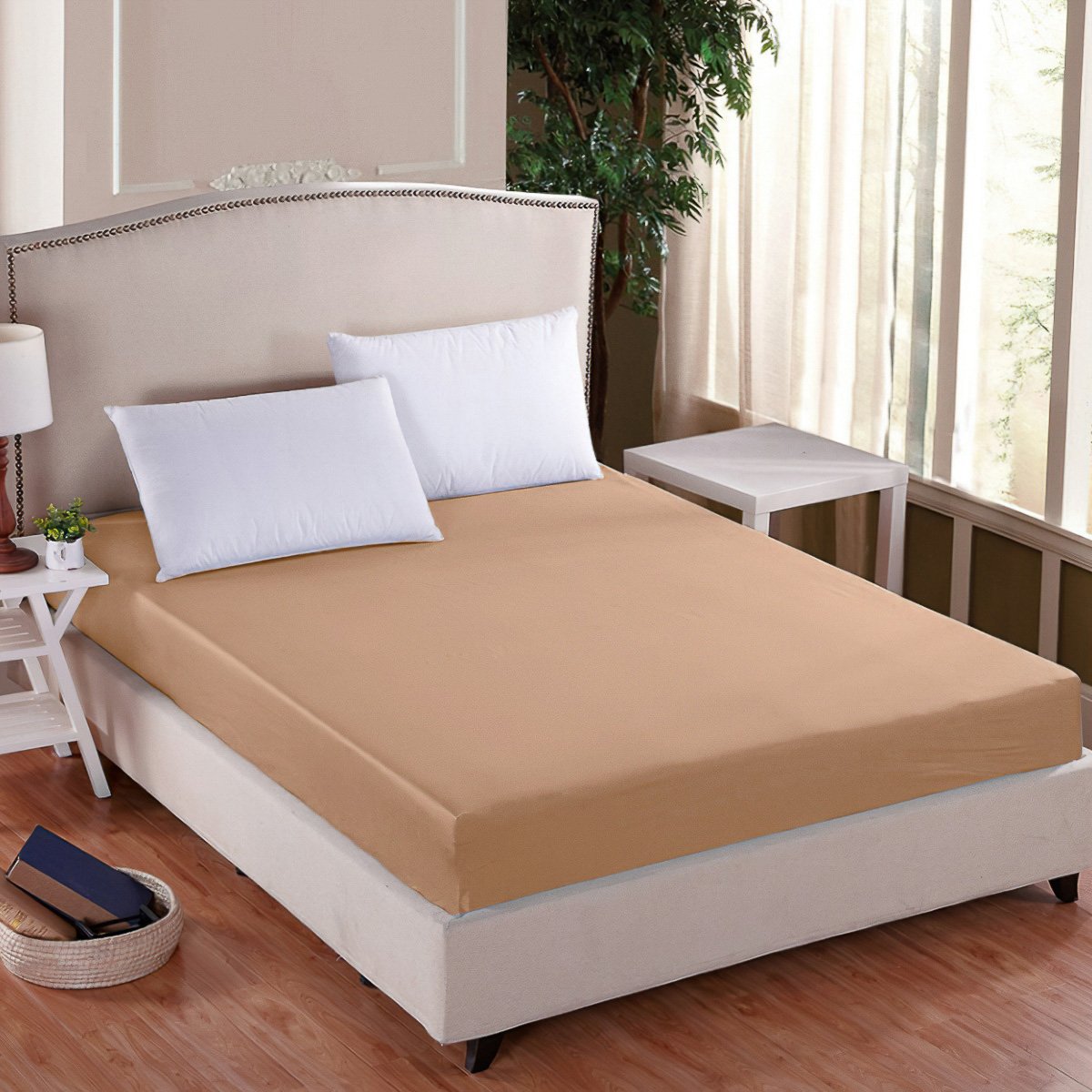 Entuzia Luxusní napínací mako-jersey prostěradlo s lycrou DELUXE 200x220cm / 30cm elastické, kávové