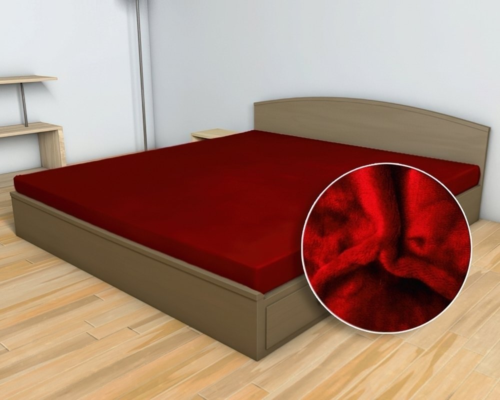 Svitap Prostěradlo mikroflanel bordó Varianta: Prostěradlo mikroflanel bordó 90x200x20 cm