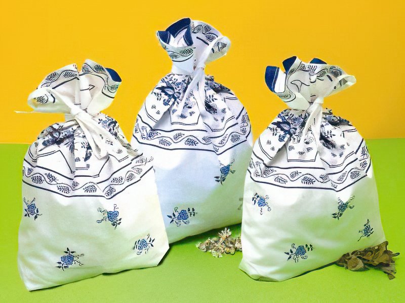 Forbyt Pytlík na koření CIBULÁK modrobílý, 21x35cm