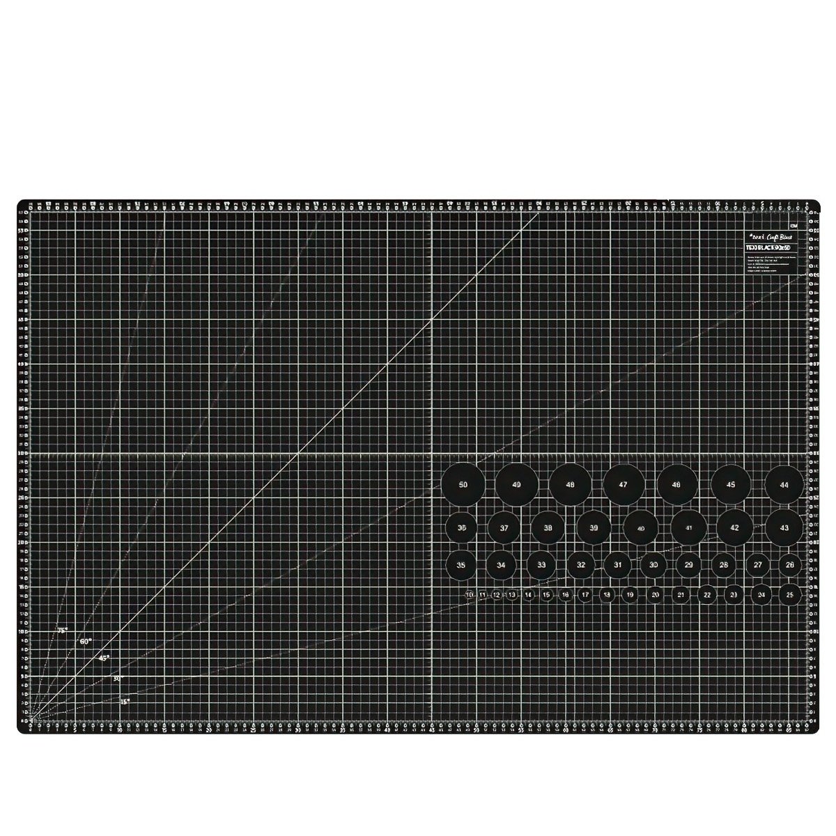 STRIMA Řezací podložka na látky, patchwork TEXI BLACK L, samosvorná, černá, 90x60cm, vel. L, tloušťka 3mm