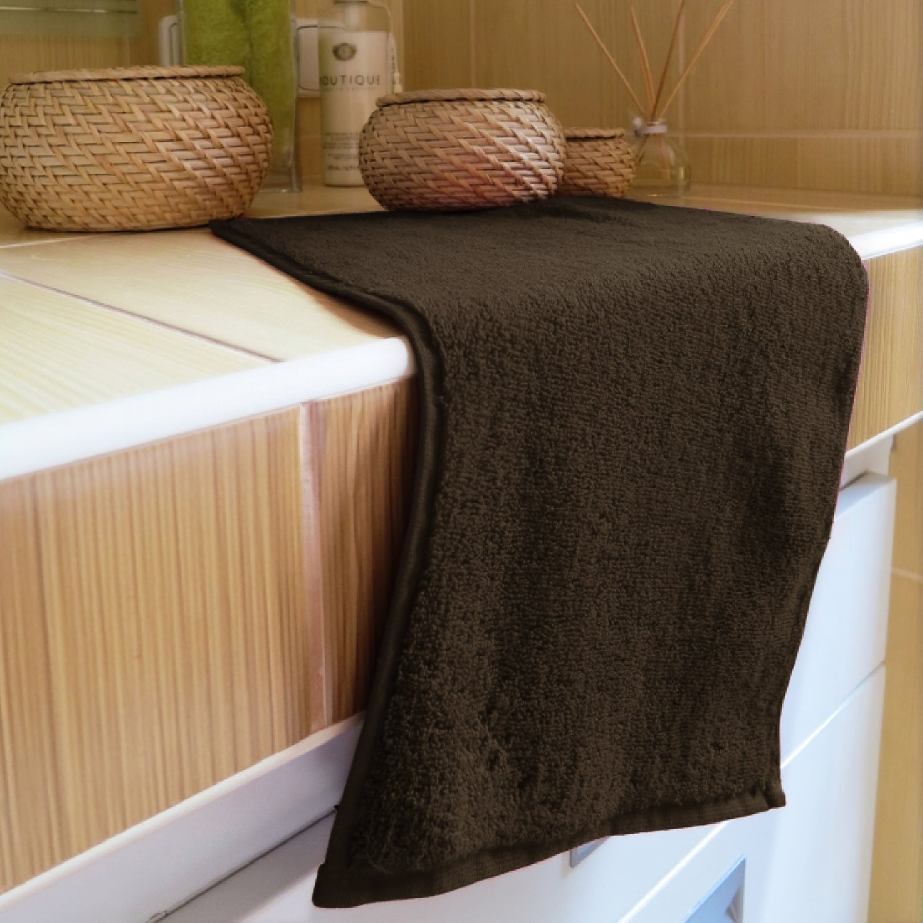 Jiří Polášek mikrofroté ručník MIKROFROTÉ, tmavě hnědá, 30x50cm