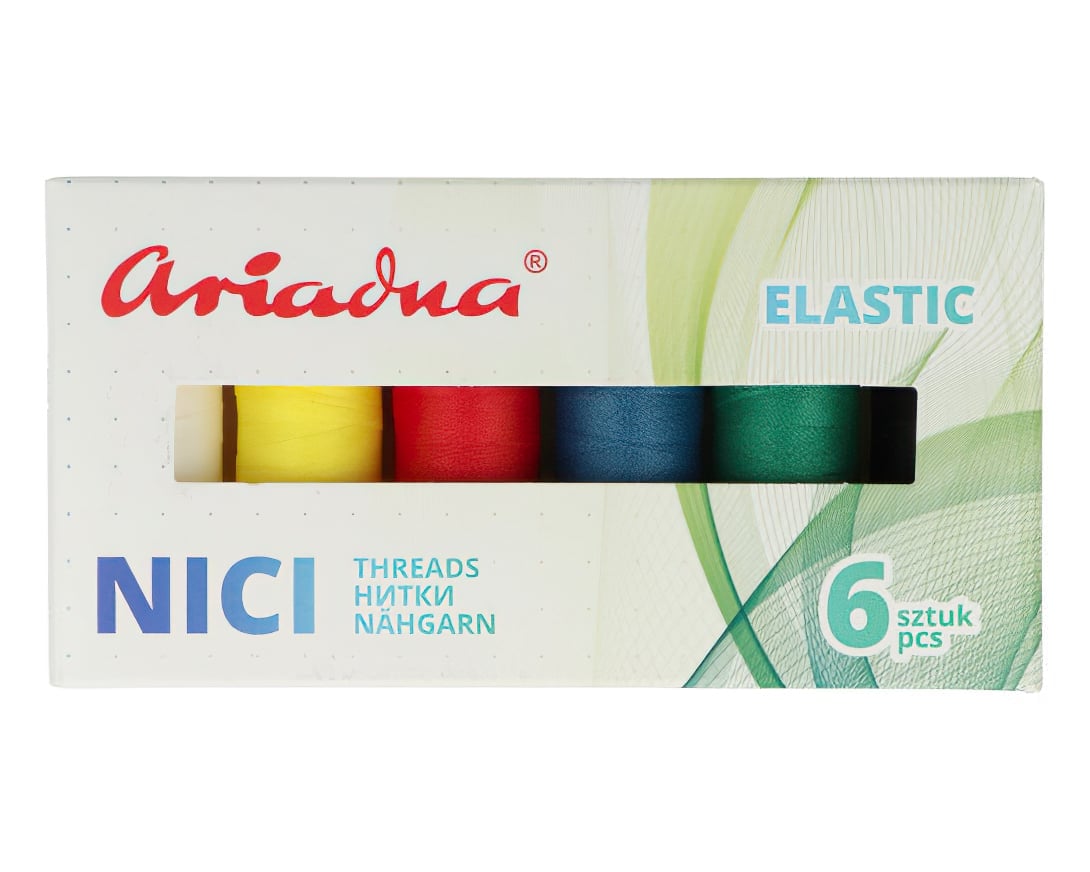Strima Sada elastických nití ELASTIC ARTYN FLEX 120/180m Sport, mix barev, návin 180m, 6 kusů v balení