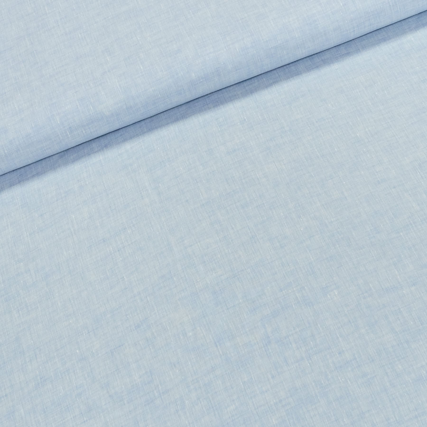 Šatovka BAVLNA / LEN, světle modrá žíhaná, š.150cm (látka v metráži)