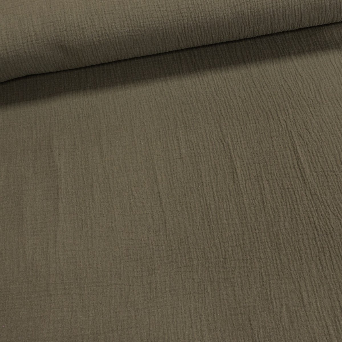 Šatovka / fáčovina, mušelín DT-24021, jednobarevná khaki, š.140cm (látka v metráži)