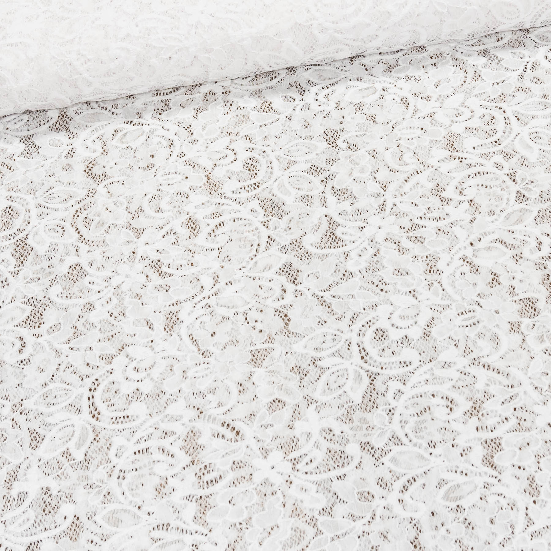 Šatovka / krajka LILI 1 elastická, bílá, š.150cm (látka v metráži)