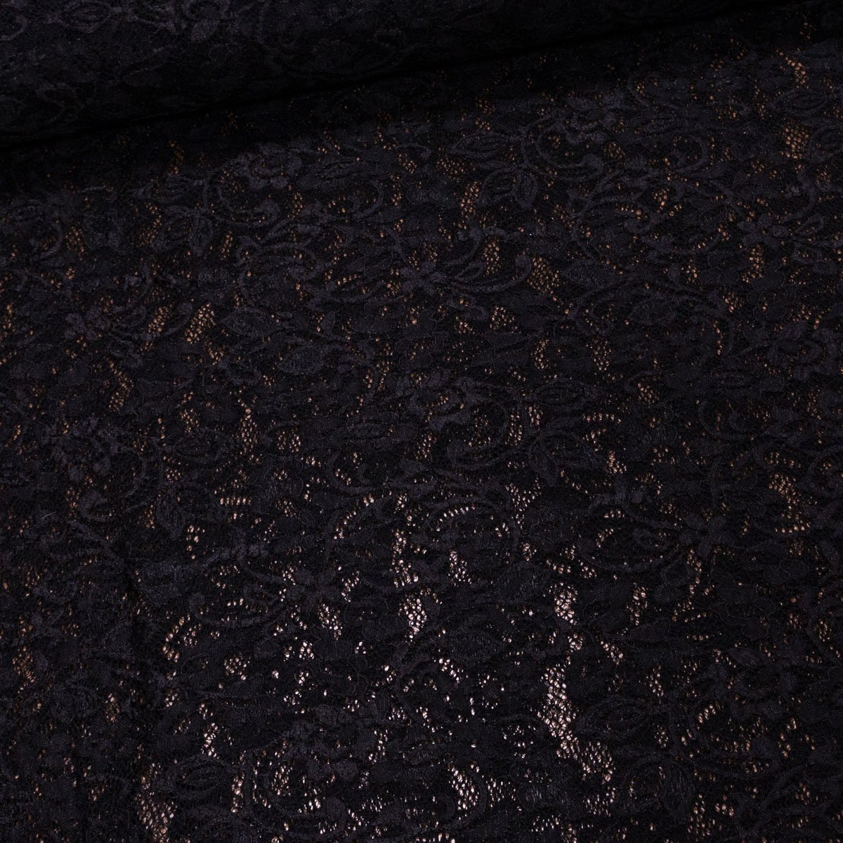 Šatovka / krajka LILI 15 elastická, černá, š.150cm (látka v metráži)