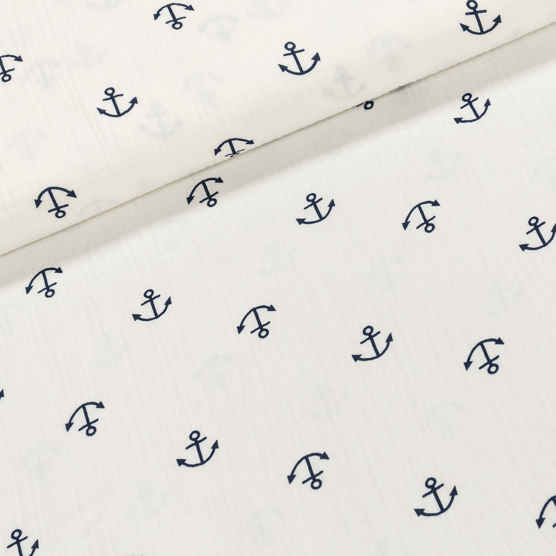 Šatovka / mušelín 3906-1, kotvičky na smetanové, š.135cm (látka v metráži)