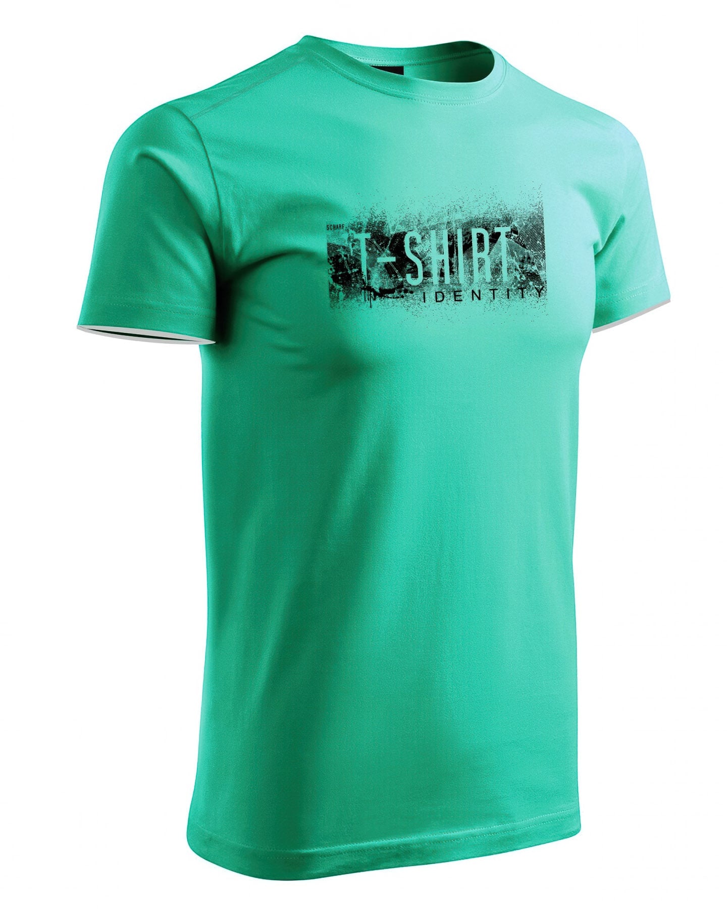 SCHARF Pánské tričko S00303/50 bavlněné, krátký rukáv, mentolová, velikost XXL