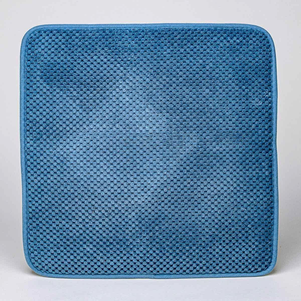 Sedák AK-3379 protiskluzový / mikrovlákno, modrý, čtverec 40x40cm