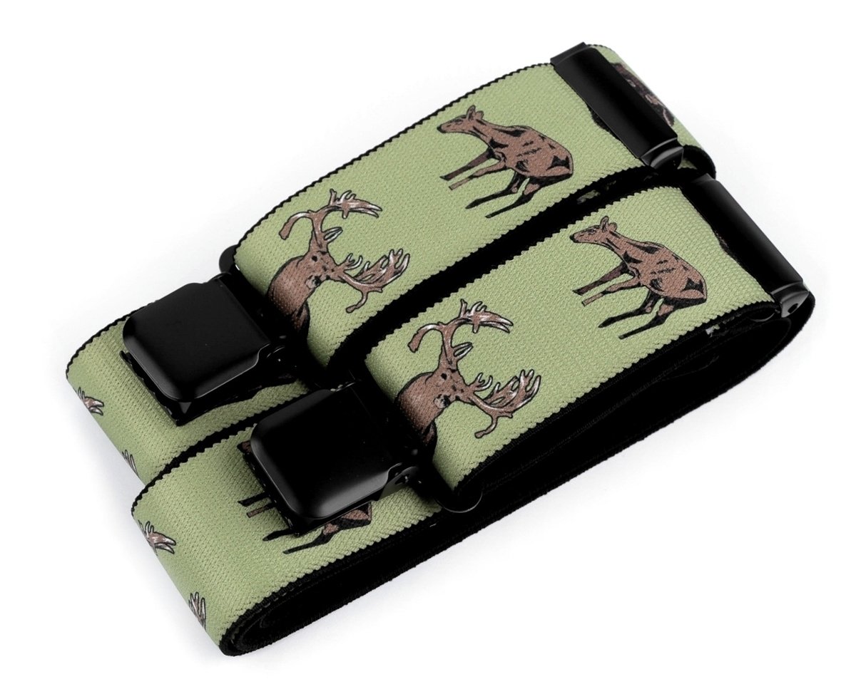 Stoklasa Šle pánské myslivecké ZVĚŘ, délka 120cm, šíře 4cm, tvar Y, světle zelené, 650370/04