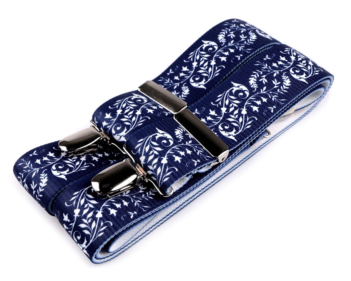 Stoklasa Šle pánské FOLKLOR MODROTISK, délka 120cm, šíře 3,5cm, tvar Y, květovaný vzor, 650385/02