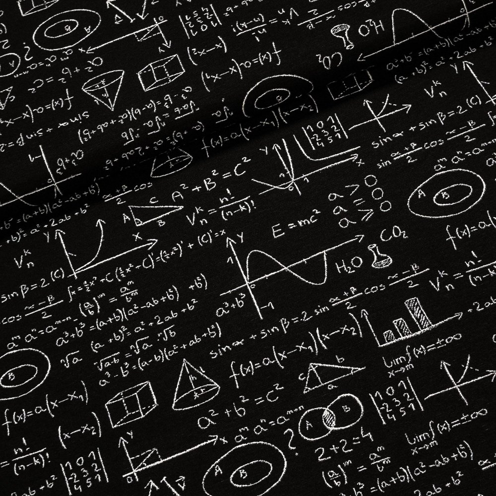 Směsové plátno TABULE, černá, š.140cm (látka v metráži)