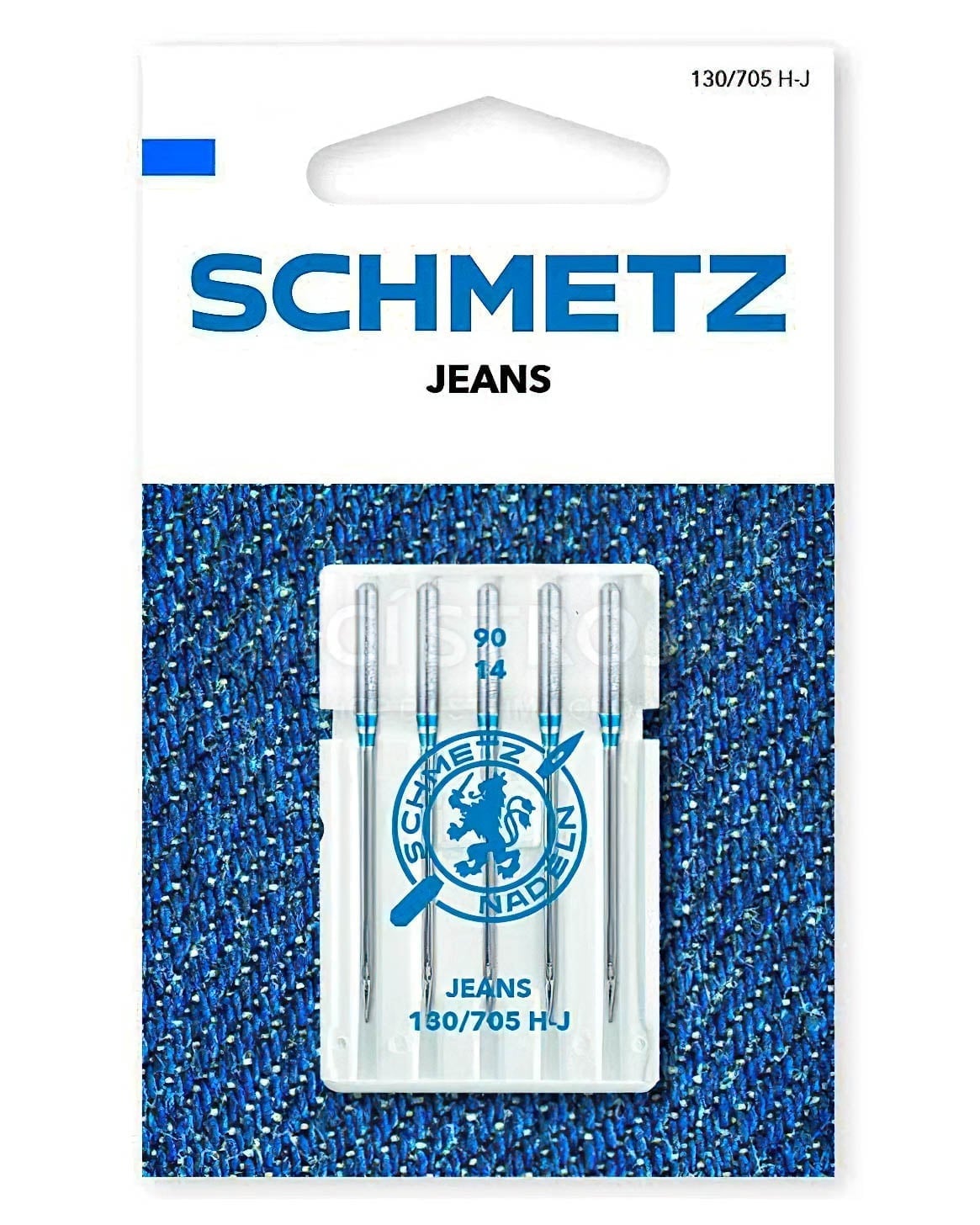 SCHMETZ Strojové jehly 130/705 H-J VDS 90 JEANS/DENIM, na džínsovinu, balení 5 kusů