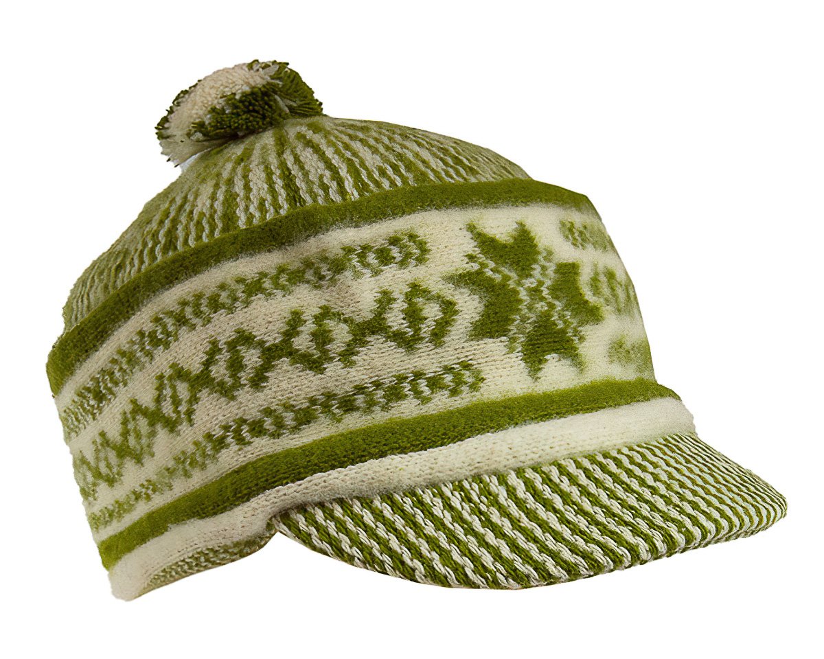 TONAK Pánská čepice s kšiltem TONAK TARPIA žlutozelená-smetanová, univerzální velikost